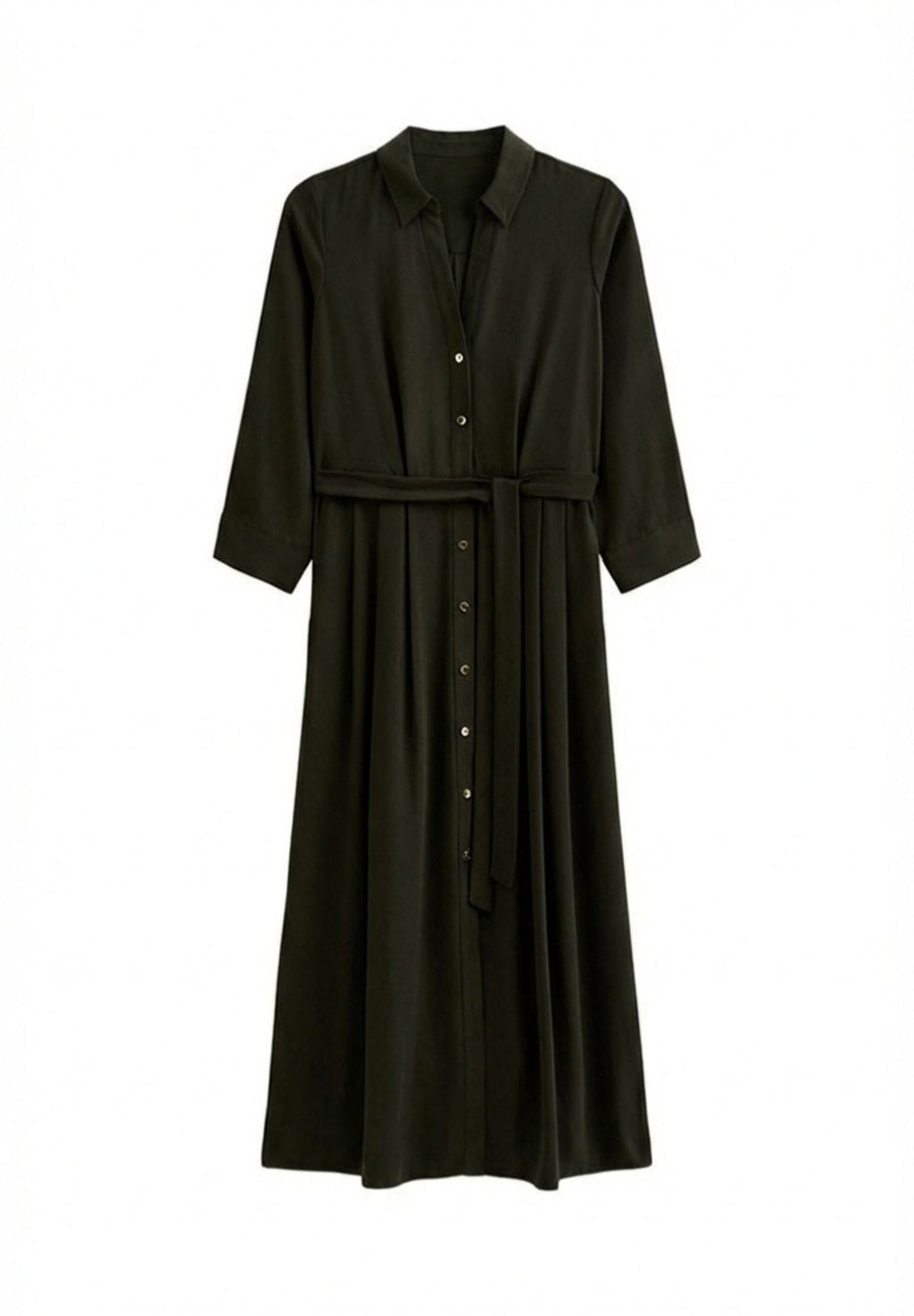 Long Sleeve Midi Shirt Dress