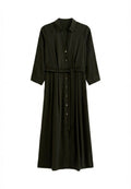 Long Sleeve Midi Shirt Dress