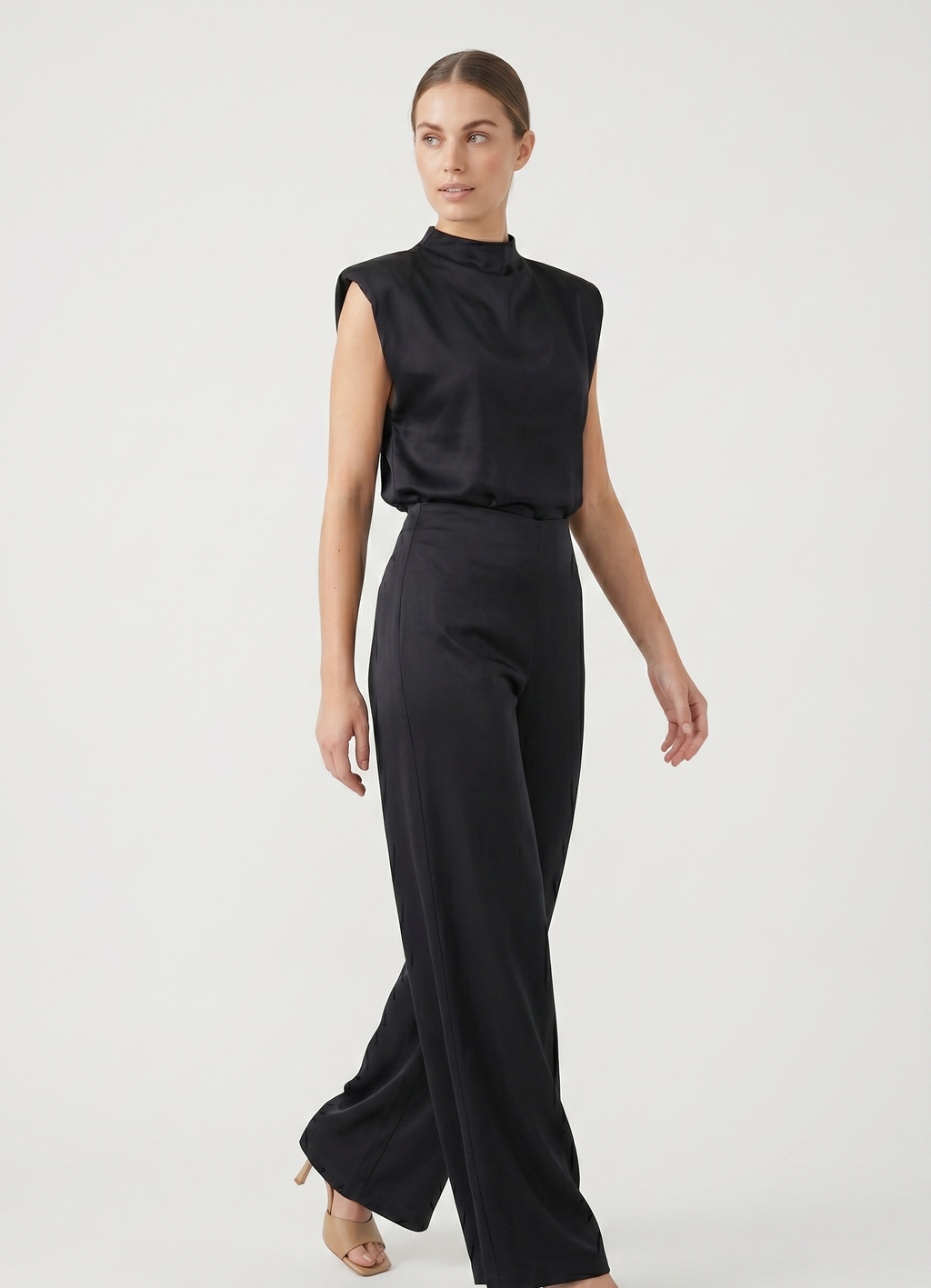Black Shortsleeve Jumpsuit