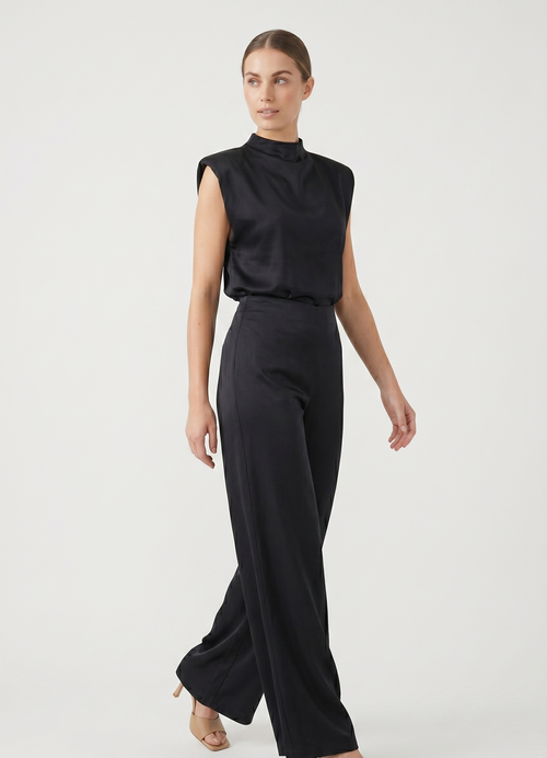 Black Shortsleeve Jumpsuit