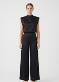 Black Shortsleeve Jumpsuit