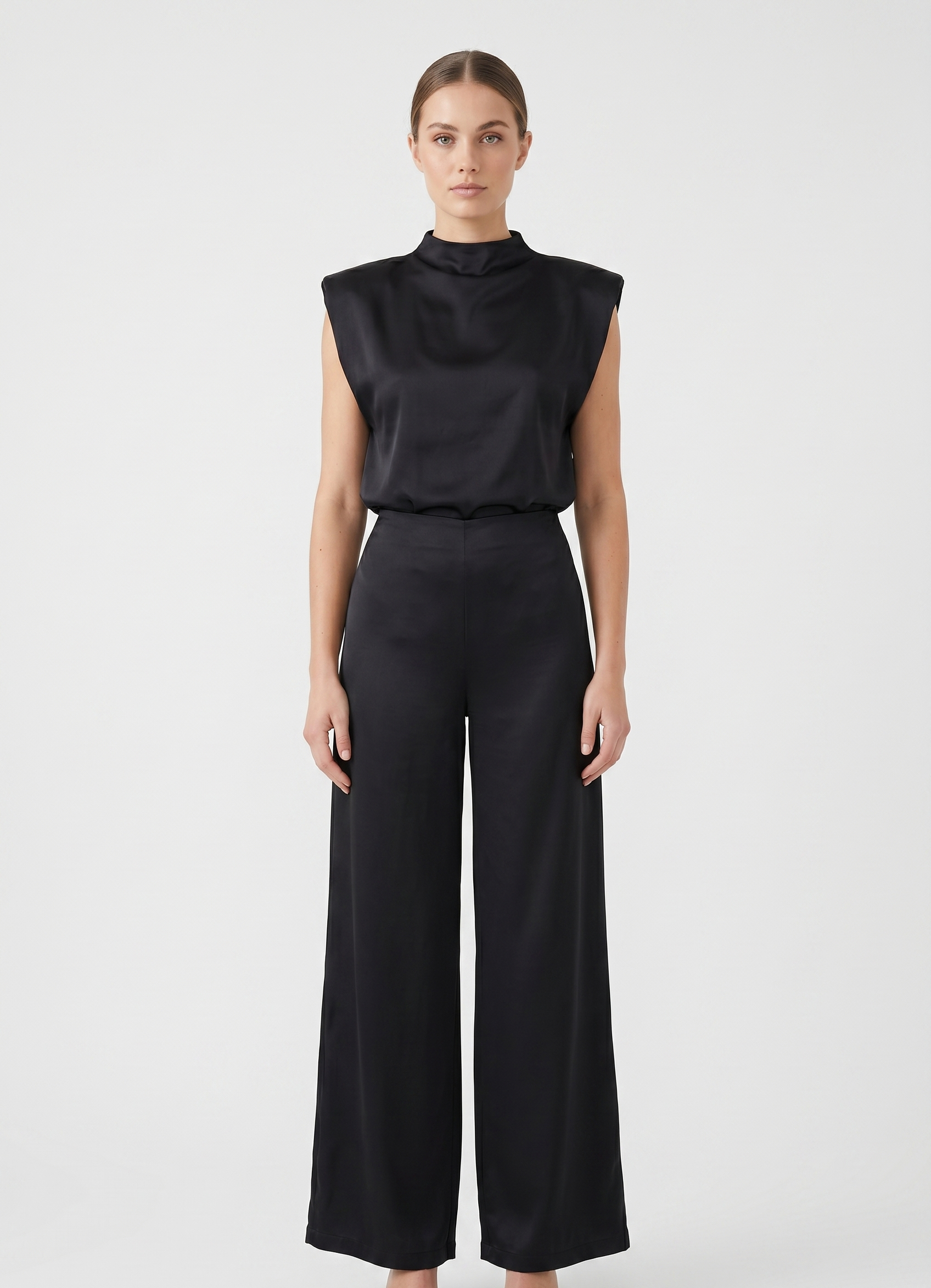 Black Shortsleeve Jumpsuit