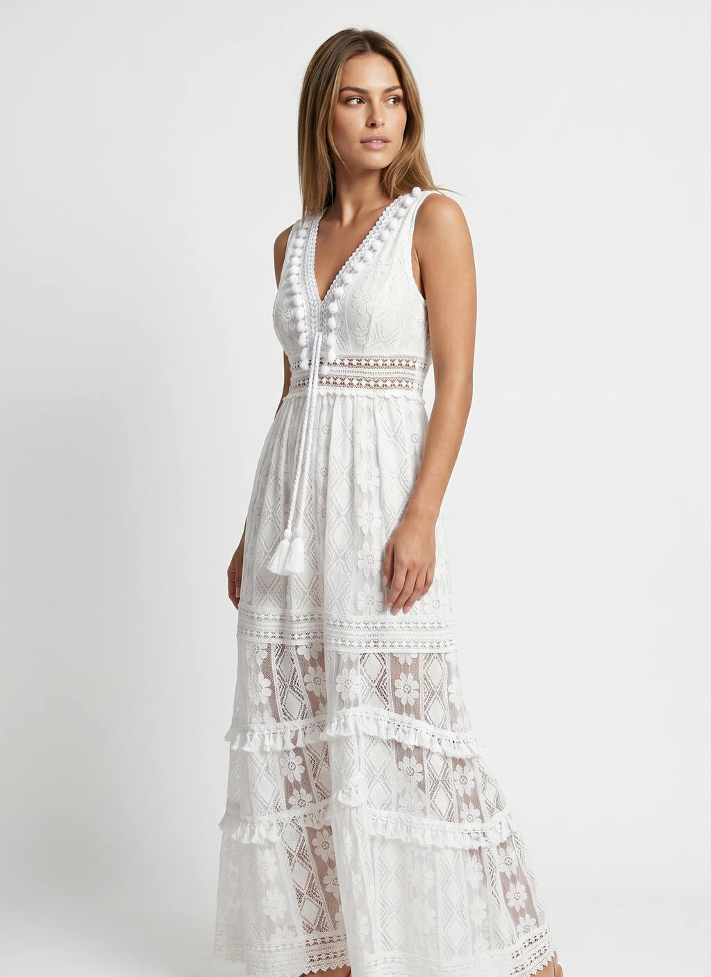 Women's White Maxi Dress