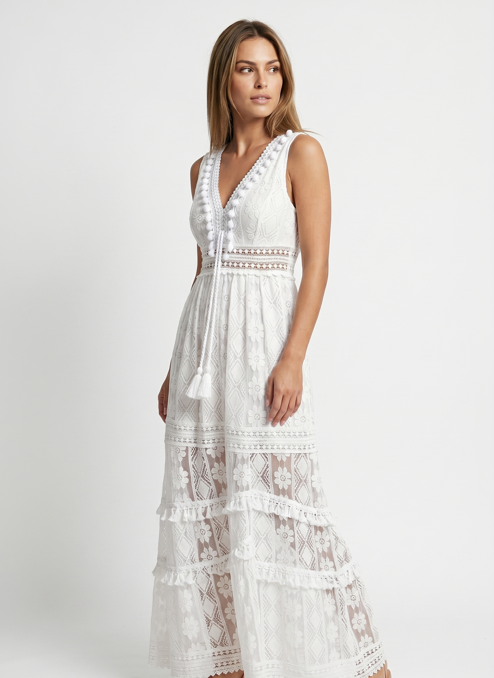 Women's White Maxi Dress